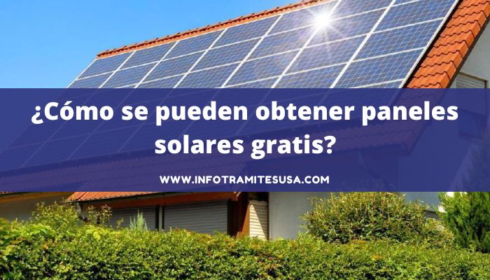 como obtener paneles solares gratis